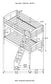 Flynn Wood Twin Over Twin Bunk Bed Weathered Brown