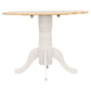 Allison Round 40-inch Drop Leaf Extension Dining Table White