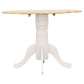 Allison Round 40-inch Drop Leaf Extension Dining Table White