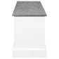 Alma 3-drawer Storage Bench White and Weathered Grey