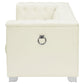 Chaviano Upholstered Track Arm Loveseat Pearl White