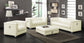 Chaviano Upholstered Ottoman Pearl White