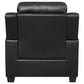 Finley Upholstered Padded Arm Tufted Accent Chair Black