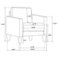 Ruth 3-piece Upholstered Track Arm Sofa Set Black