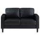 Ruth Upholstered Track Arm Loveseat Black