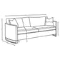 Corliss Upholstered Arched Arms Sofa Beige