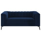 Chalet 2-piece Upholstered Tuxedo Arm Tufted Sofa Set Blue