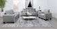 Davis Upholstered Rolled Arm Sofa Grey
