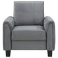 Davis 3-piece Upholstered Rolled Arm Sofa Grey