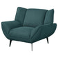 Acton Upholstered Flared Arm Accent Chair Teal Blue