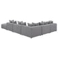 Jennifer 6-piece Upholstered Modular Sectional Grey
