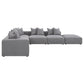 Jennifer 6-piece Upholstered Modular Sectional Grey