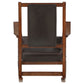 Ida Upholstered Rocking Chair Tobacco and Dark Brown