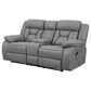 Higgins Upholstered Motion Reclining Loveseat Grey
