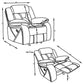 Higgins Upholstered Glider Recliner Chair Grey