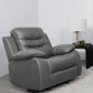 Nova Upholstered Glider Recliner Chair Dark Grey