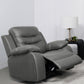 Nova Upholstered Glider Recliner Chair Dark Grey