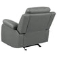 Nova Upholstered Glider Recliner Chair Dark Grey