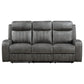 Raelynn Upholstered Track Arm Motion Sofa Grey