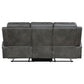 Raelynn Upholstered Track Arm Motion Sofa Grey