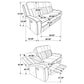 Raelynn 3-piece Upholstered Reclining Sofa Set Grey