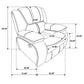 Camila Upholstered Glider Recliner Chair Red