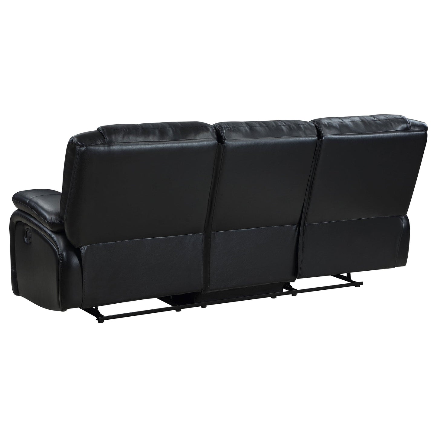 Camila Upholstered Motion Reclining Sofa Black