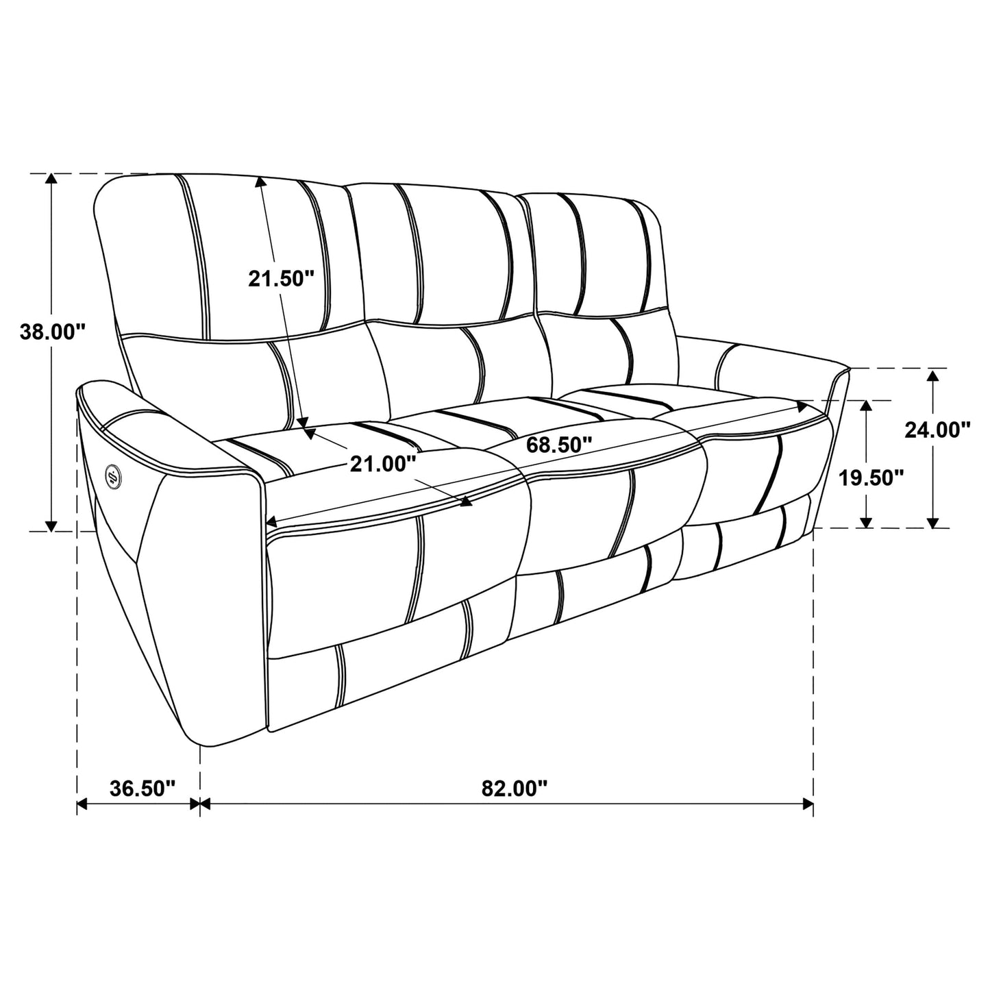 Greenfield Upholstered Power Reclining Sofa Ivory