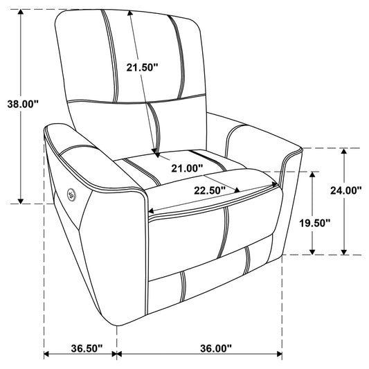 Greenfield 3-piece Upholstered Power Reclining Sofa Set Saddle Brown