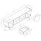 Alvin 2-door Engineered Wood 74-inch TV Stand Dark Walnut