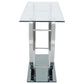 Danville U-shaped Glass Top Entryway Console Table Chrome