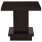 Reston Square Engineered Wood Side End Table Cappuccino