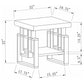 Schmitt Rectangular Side End Table White High Gloss