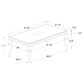 Carone Rectangle Coffee Table White and Chrome