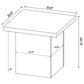 Devar Square Engineered Wood End Table Mango Brown