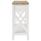 Hollis 2-drawer Wood Entryway Console Table Brown and White