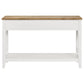 Hollis 2-drawer Wood Entryway Console Table Brown and White