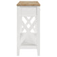 Hollis 2-drawer Wood Entryway Console Table Brown and White