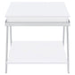 Marcia Rectangular Side End Table White High Gloss