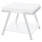 Marcia Rectangular Side End Table White High Gloss
