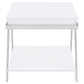 Marcia Rectangular Side End Table White High Gloss