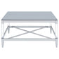 Lindley Square Tempered Mirror Acrylic Coffee Table Chrome