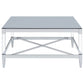 Lindley Square Tempered Mirror Acrylic Coffee Table Chrome