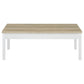 Stacie 3-piece Coffee Table Set Distressed Pine and White