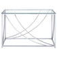 Lille Glass Top Entryway Console Table Accents Chrome