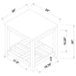 Cliffview 1-shelf Square Wood Side End Table Grey