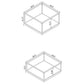 Renee 2-piece Square Coffee Table Set Rose Brass