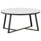 Hugo Round Coffee Table White and Matte Black