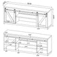 Brockton 2-door Engineered Wood 71-inch TV Stand Grey Driftwood