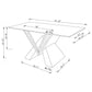Taffeta Glass Top Mirrored Acrylic Coffee Table Silver